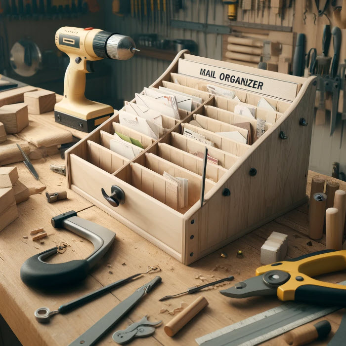 Mail Organizer Blueprint - 1 2 3 Woodworking